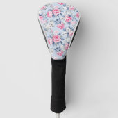 Couvre-club De Golf Motif Chic Pastel Pink Roses Shabby (Devant)