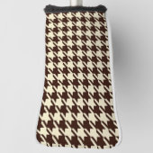 Couvre-club De Golf Motif classique Brown ivoire Pepita Houndstooth (Tourné à 90°)