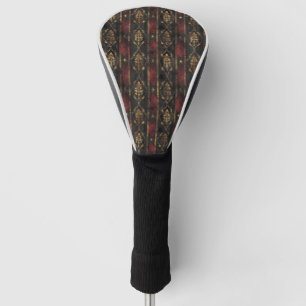 Couvre-club De Golf Motif Damask Noir Or Persan (3)