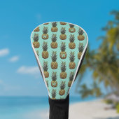 Couvre-club De Golf Motif d'ananas mignon Monogram Robin Egg Blue