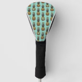 Couvre-club De Golf Motif d'ananas mignon Monogram Robin Egg Blue (Devant)