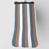 Couvre-club De Golf Motif de bande Turquoise Brown blanc (Tourné à 90°)