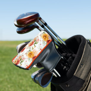 Couvre-club De Golf Motif de bouquet de fleurs Red Peony