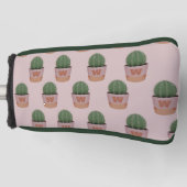 Couvre-club De Golf Motif de cactus Monogram Rose et Green Putter (Devant)
