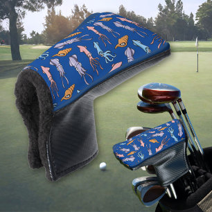 Couvre-club De Golf Motif de caricatures de calmar