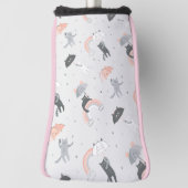 Couvre-club De Golf Motif de chats à plume (Tourné à 90°)