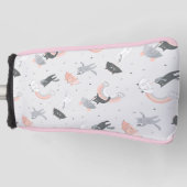 Couvre-club De Golf Motif de chats à plume (Devant)