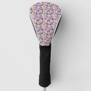 Couvre-club De Golf Motif de cottage champignon fantaisiste (2)