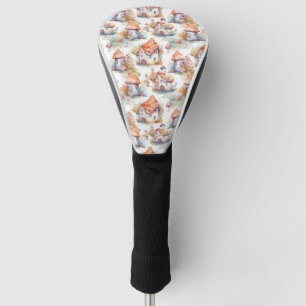 Couvre-club De Golf Motif de cottage champignon fantaisiste (9)