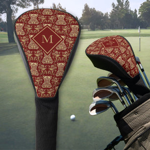 Couvre-club De Golf Motif de Damas de Corse Florale