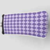 Couvre-club De Golf Motif de diamants de Checker Violet (Devant)