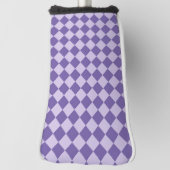 Couvre-club De Golf Motif de diamants de Checker Violet (Tourné à 90°)