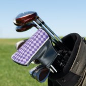 Couvre-club De Golf Motif de diamants de Checker Violet (In Situ)