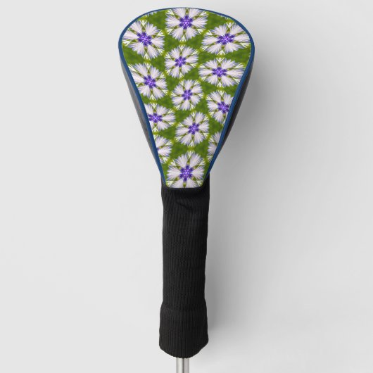 Couvre-club De Golf Motif de fleurs blanches (Devant)