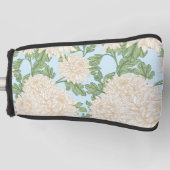 Couvre-club De Golf Motif de fleurs de maman du jardin blanc (Devant)