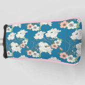 Couvre-club De Golf Motif de jardin floral blanc (Devant)