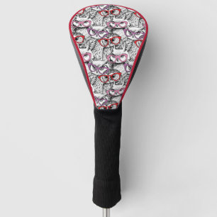 Couvre-club De Golf Motif de lunettes de hibou