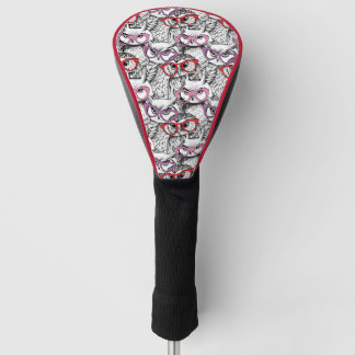 Couvre-club De Golf Motif de lunettes de hibou