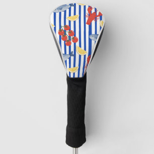 Couvre-club De Golf Motif de marché de fruits de mer méditerranéens (2
