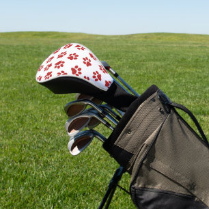 Couvre-club De Golf Motif De Pâtes, Patrouilles De Chiens, Paws Rouges