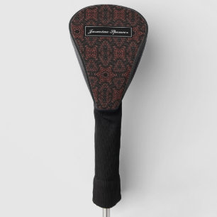 Couvre-club De Golf motif de peau de serpent unique Brown