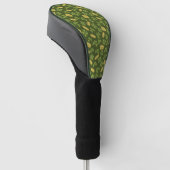 Couvre-club De Golf Motif de pièce d'or de feuille et de trèfle (Incliné)