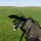 Couvre-club De Golf Motif de pièce d'or de feuille et de trèfle (In Situ)