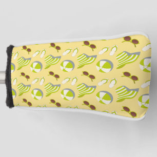 Couvre-club De Golf Motif de plage avec lunettes de soleil et casquett
