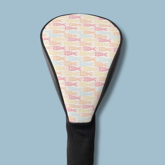 Couvre-club De Golf Motif de poisson de capture côtière