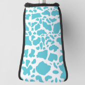 Couvre-club De Golf Motif de Poster de animal de points de vache bleu  (Tourné à 90°)