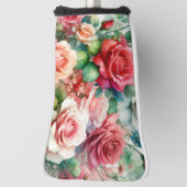 Couvre-club De Golf Motif de Rose lunatique (Tourné à 90°)