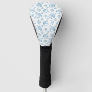 Couvre-club De Golf Motif de tatouage nautique de tortue de mer mignon
