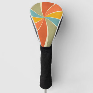 Couvre-club De Golf Motif de tourbillons de style de peinture mixte ré