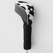 Couvre-club De Golf Motif de vache noir et blanc (Incliné)