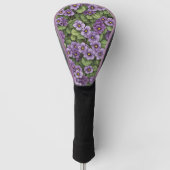 Couvre-club De Golf Motif des fleurs de violet d'Afrique (Devant)