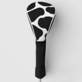 Couvre-club De Golf Motif des points de vache noirs et blancs (Devant)