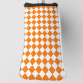 Couvre-club De Golf Motif diamant Orange White Checker (Tourné à 90°)