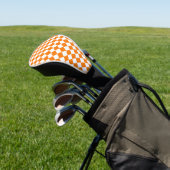 Couvre-club De Golf Motif diamant Orange White Checker (In Situ)
