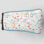 Couvre-club De Golf Motif du jardin de fleurs Pastel (Devant)