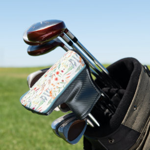 Couvre-club De Golf Motif du jardin de fleurs Pastel