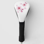 Couvre-club De Golf Motif en fleurs de cerisier rose (Devant)