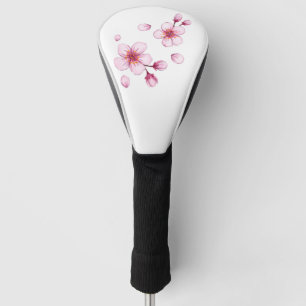 Couvre-club De Golf Motif en fleurs de cerisier rose
