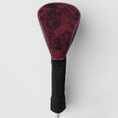 Couvre-club De Golf Motif en marbre noir et rouge. (Devant)