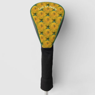 Couvre-club De Golf Motif Fleur Jaune Faisée Personnalisé