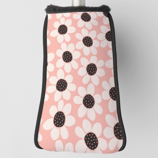 Couvre-club De Golf Motif Fleur Rose Cute (Tourné à 90°)