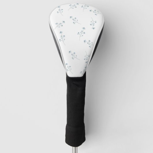 Couvre-club De Golf Motif Fleur sauvage bleu (Devant)
