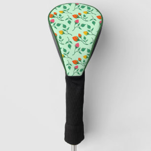 Couvre-club De Golf Motif floral avec fleurs roses colorées