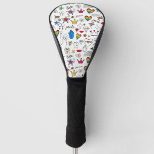 Couvre-club De Golf Motif Gay pride Doodle