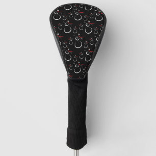 Couvre-club De Golf Motif motoneige d'hiver mignon noir