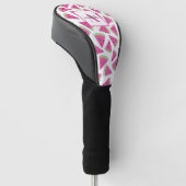 Couvre-club De Golf Motif Pastèque Tropicale Rose Monogramme (Incliné)